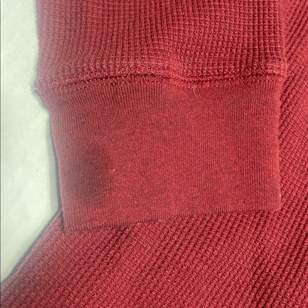 Banana Republic Burgundy Waffle Knit Long Sleeve Thermal Shirt XL - Picture 10 of 10
